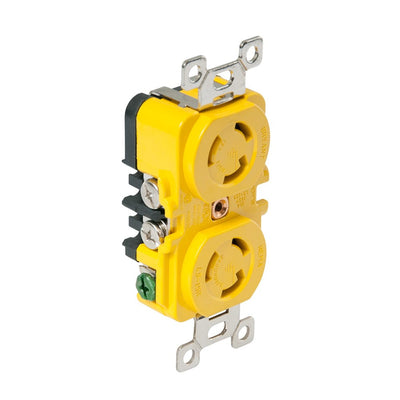 Marinco Marinco Locking Receptacle - 15A, 125V - Yellow Electrical