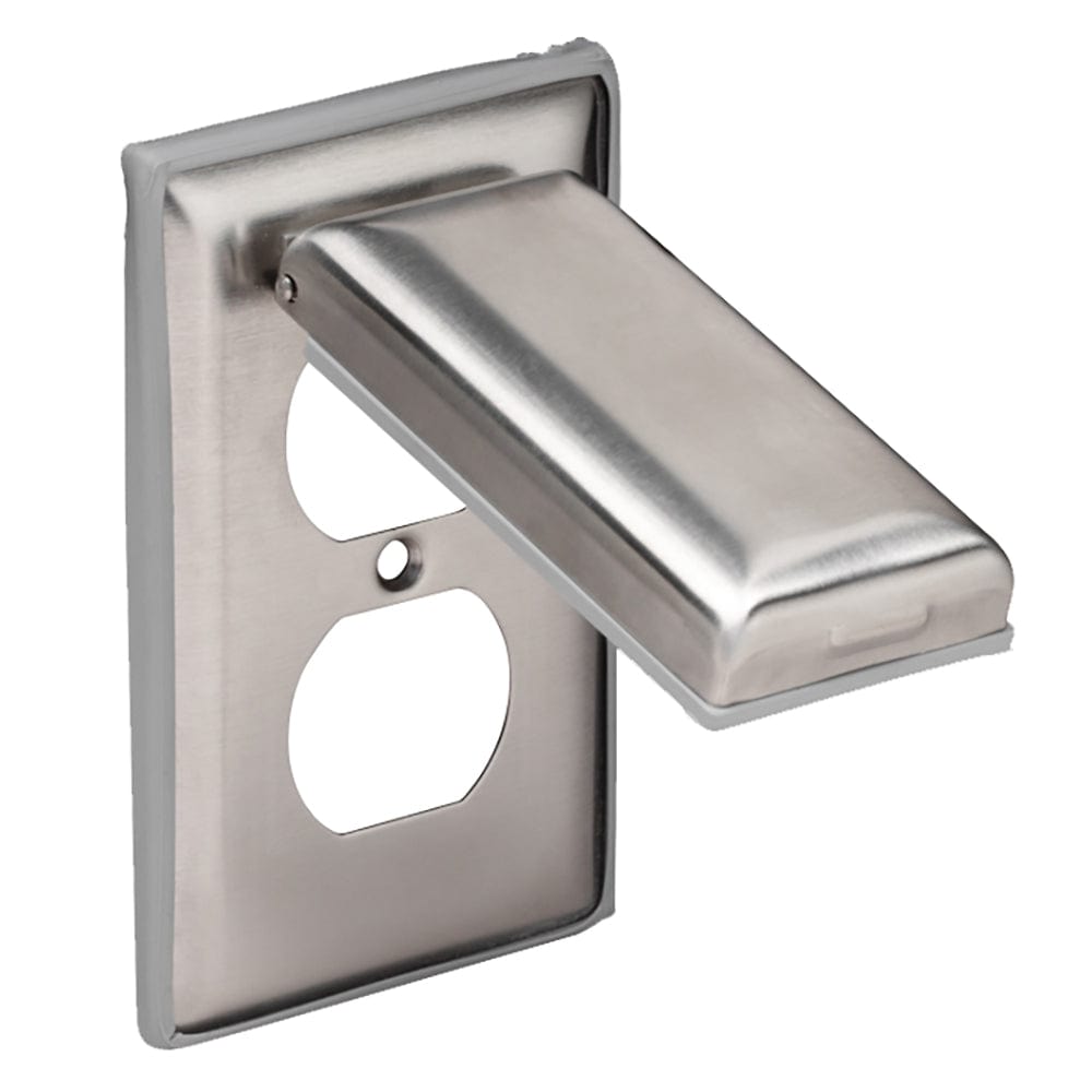 Marinco Marinco Stainless Steel Cover f/Duplex Receptacle w/Lift Lid Electrical