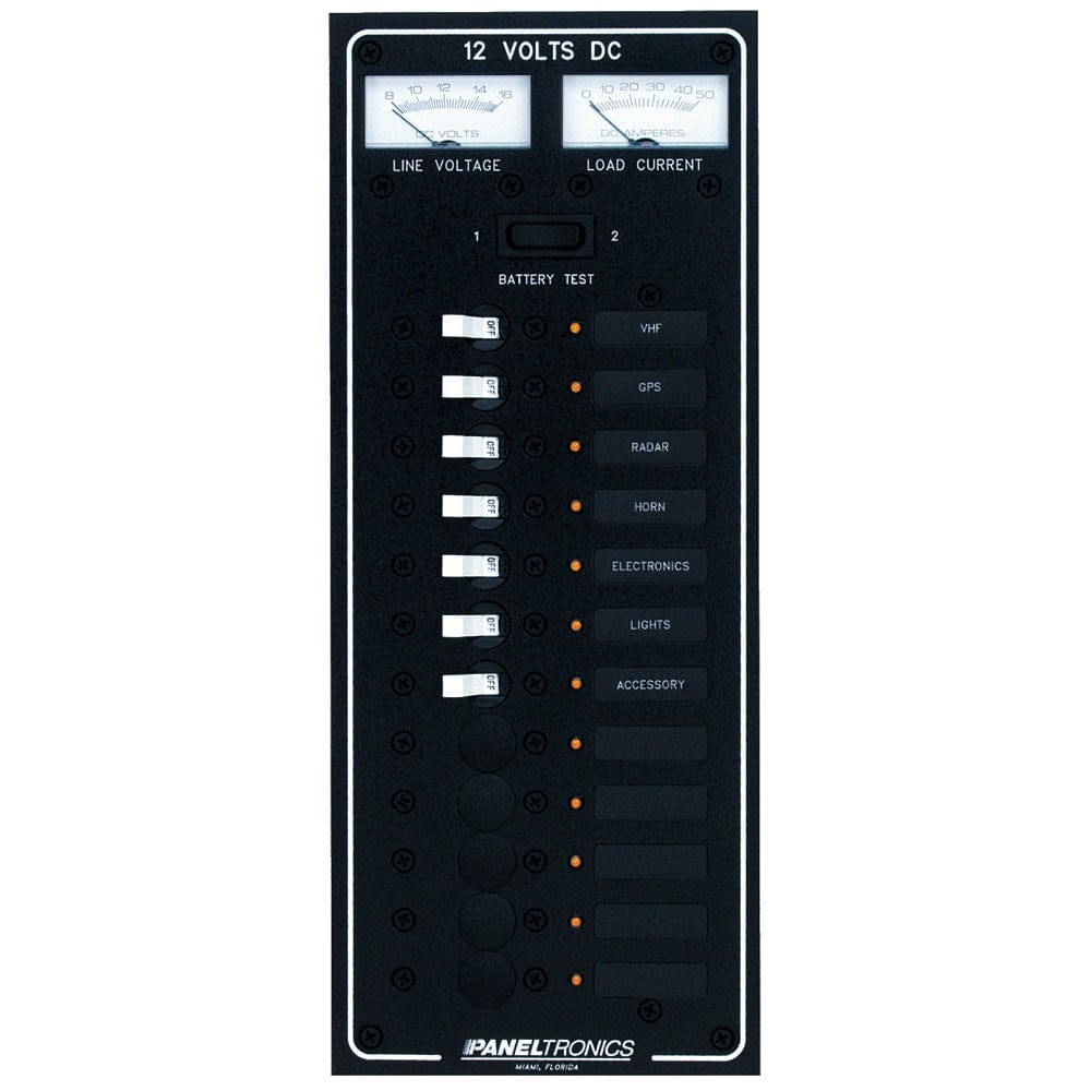 Paneltronics Paneltronics Standard DC 12 Position Breaker Panel w/LEDs Electrical