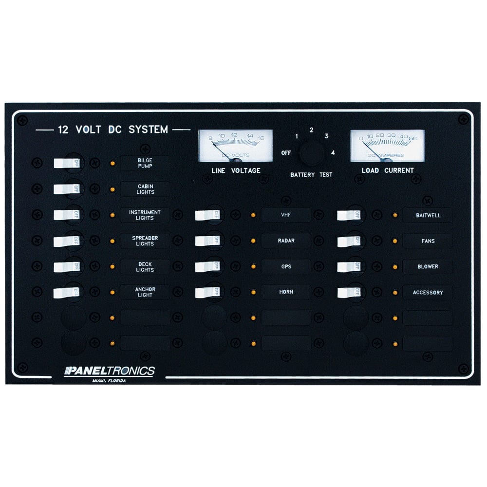 Paneltronics Paneltronics Standard DC 20 Position Breaker Panel & Meter Electrical