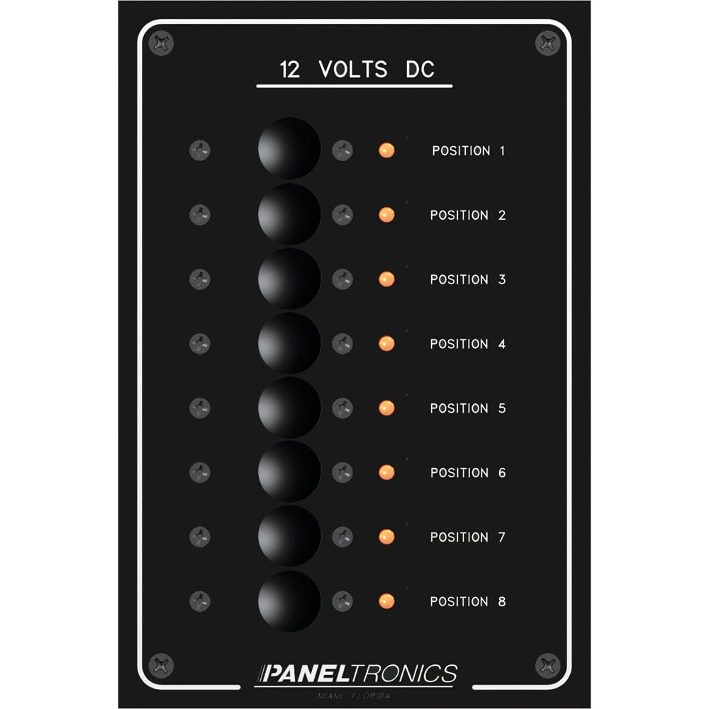 Paneltronics Paneltronics Standard Panel - DC 8 Position Circuit Breaker w/LEDs Electrical