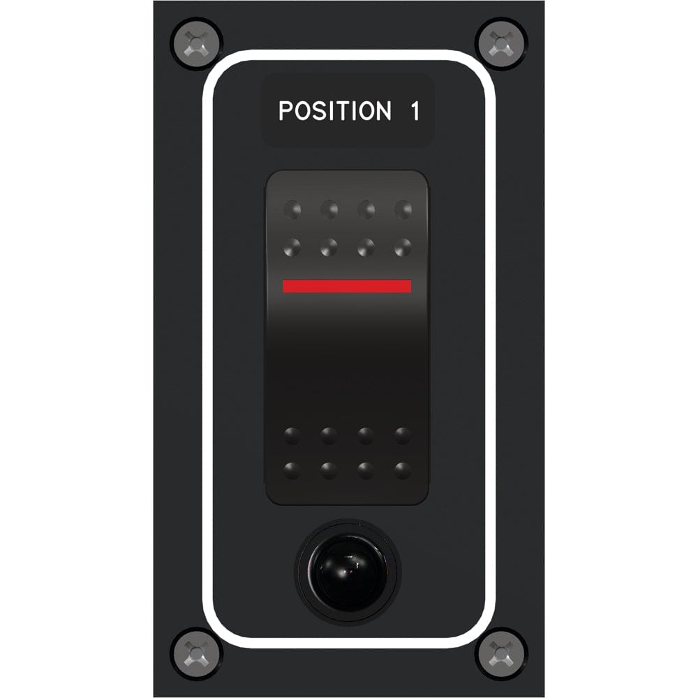 Paneltronics Paneltronics Waterproof Panel - DC 1-Position Illuminated Rocker Switch & Circuit Breaker Electrical
