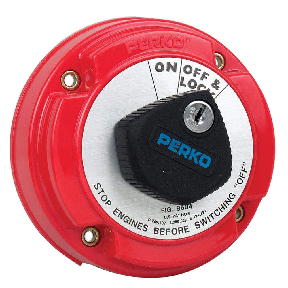 Perko Perko Medium Duty Main Battery Disconnect Switch w/Alternator Field Disconnect & Key Lock Electrical