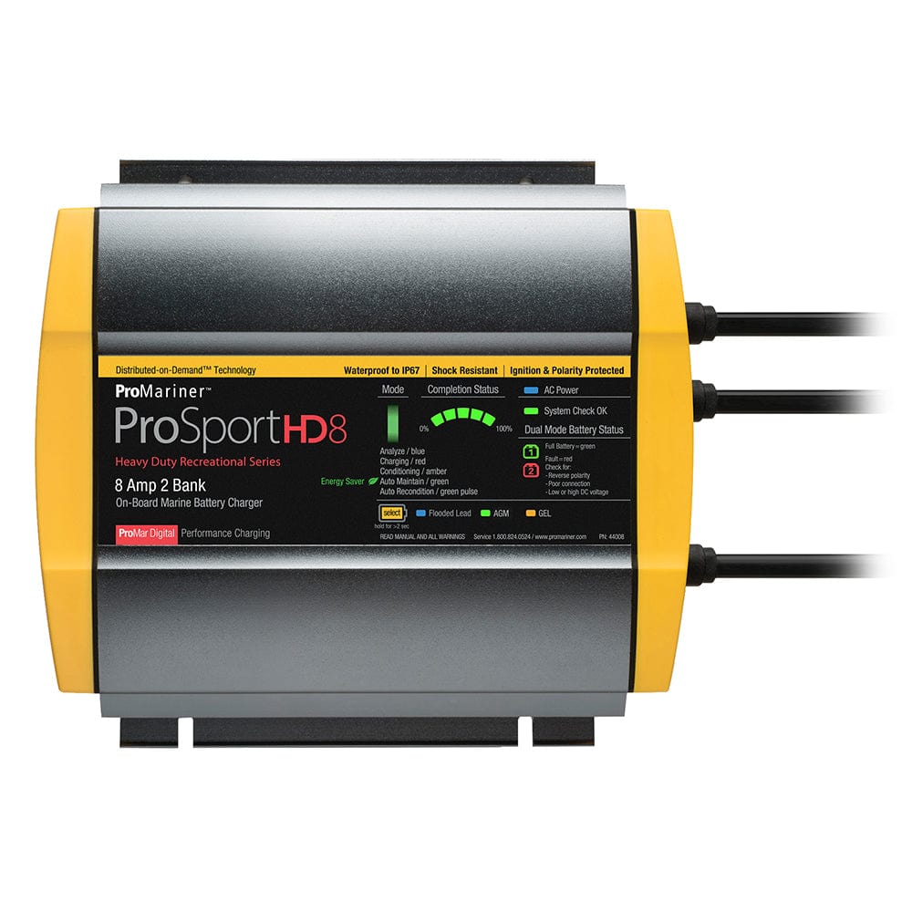 ProMariner ProMariner ProSportHD 8 Gen 4 - 8 Amp - 2 Bank Battery Charger Electrical
