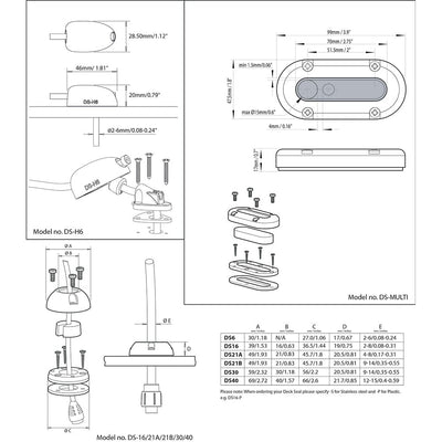 Scanstrut Scanstrut Multi Deck Seal - Fits Multiple Cables up to 15mm Electrical