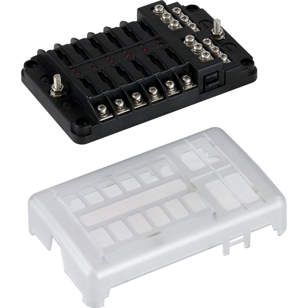Sea-Dog Sea-Dog Blade Style LED Indicator Fuse Block w/Negative Bus Bar - 12 Circuit Electrical