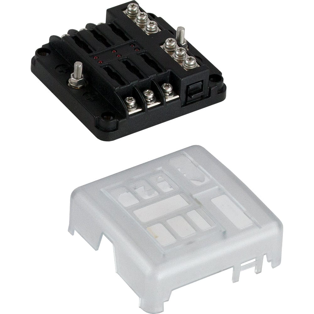 Sea-Dog Sea-Dog Blade Style LED Indicator Fuse Block w/Negative Bus Bar - 6 Circuit Electrical