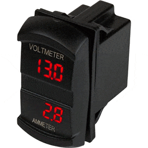 Sea-Dog Sea-Dog Dual Volt/Amp Meter Rocker Style Switch Electrical