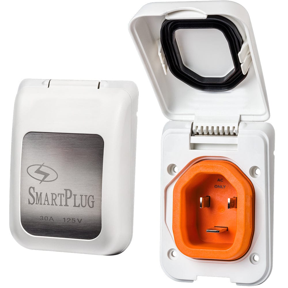 SmartPlug SmartPlug 30 Amp Non Metallic White Inlet - Boat & RV Side Electrical
