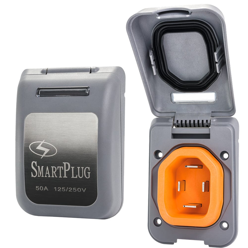 SmartPlug SmartPlug 50 Amp Non Metallic Gray Inlet - Boat & RV Side Electrical