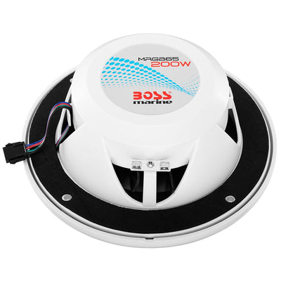 Boss Audio Boss Audio 6.5" MRGB65 Speakers w/RGB Lighting - White - 200W Entertainment