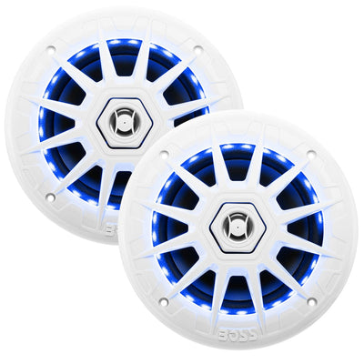 Boss Audio Boss Audio 6.5" MRGB65 Speakers w/RGB Lighting - White - 200W Entertainment