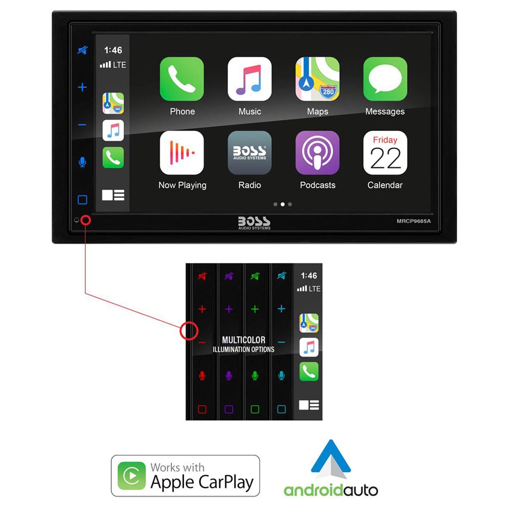 Boss Audio Boss Audio MRCP9685A Stereo w/AM/FM/BT & Apple CarPlay Entertainment