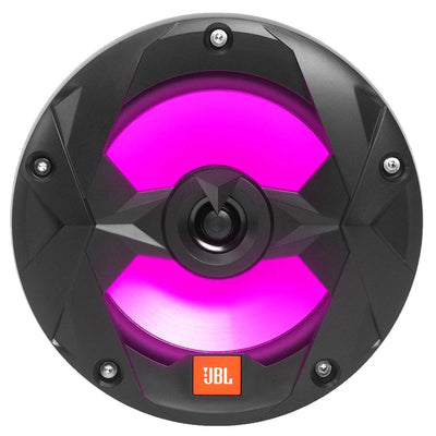 JBL JBL MS8LB 8" 450W Coaxial Marine Speaker RGB Illuminated Black Grill - Pair - Club Series Entertainment