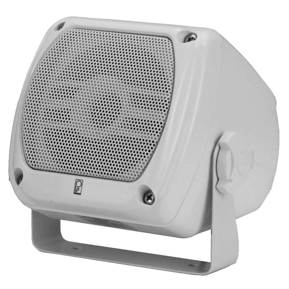 Poly-Planar Poly-Planar MA-840 80 Watt Subcompact Box Speaker - White Entertainment