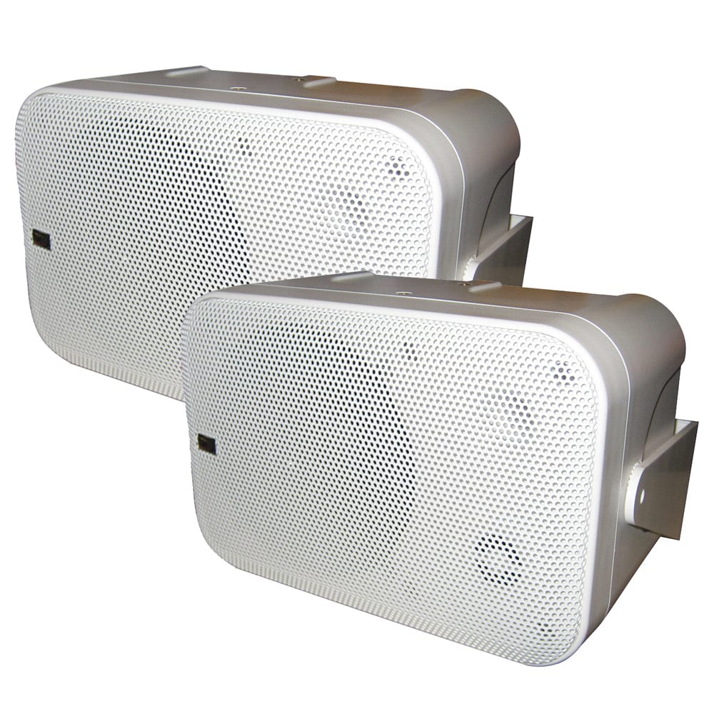 Poly-Planar Poly-Planar MA-9060 100 Watt Box Speakers - White Entertainment
