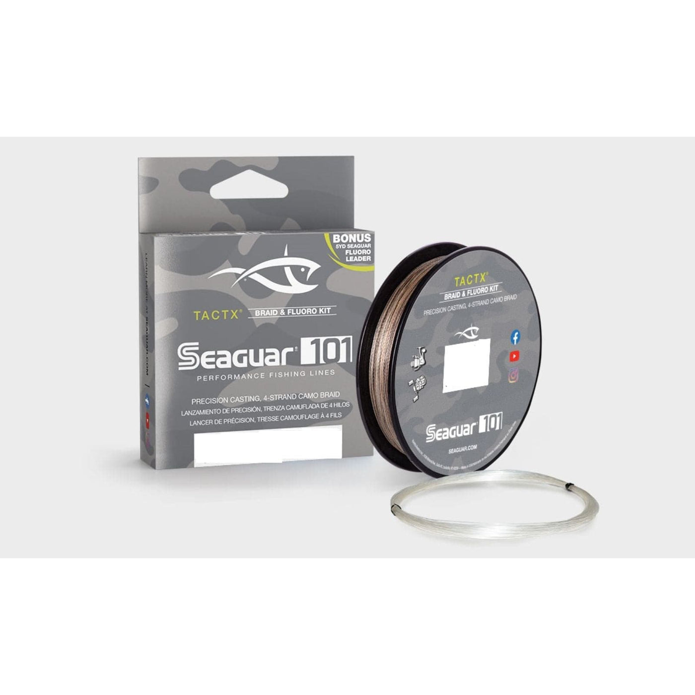 Seaguar Seaguar 101 TactX 50TCX150 Braid w Fluoro Leader 150 Yds Fishing
