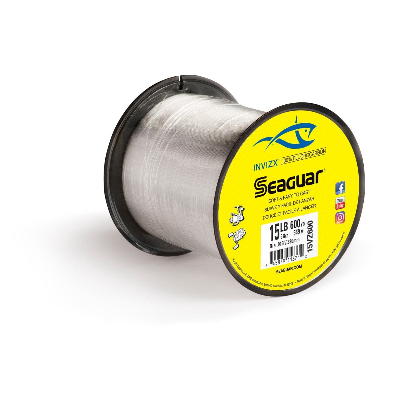 Seaguar Seaguar InvizX 600 10VZ600 Flourocarbon Fishing Line Fishing