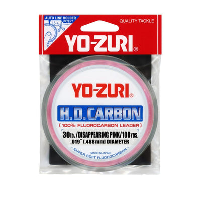 Yo-Zuri Yo-Zuri HD Disappearing Pink Fluorocarbon Leader 100YD 30LB Fishing