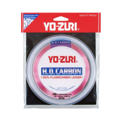 Yo-Zuri Yo-Zuri HD Disappearing Pink Fluorocarbon Leader 30YD 100 LB Fishing