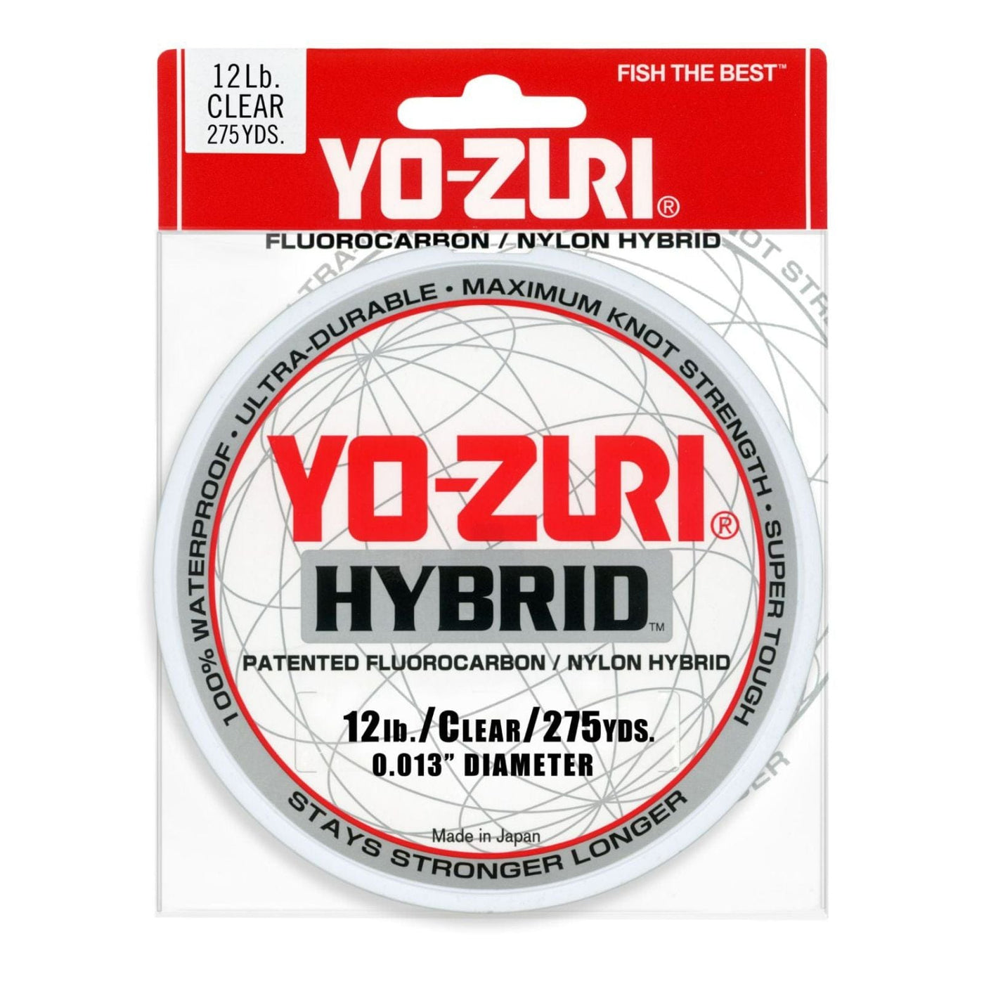 Yo-Zuri Yo-Zuri Hybrid Clear Line 275YD Spool in 12 LB Fishing
