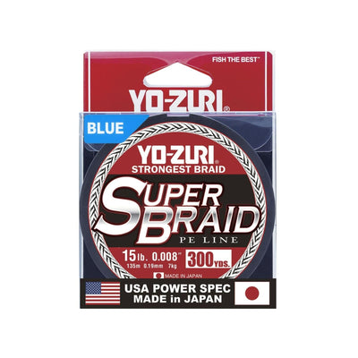 Yo-Zuri Yo-Zuri Super Braid 300 yard Spool Spool Blue / 15 Pound Fishing