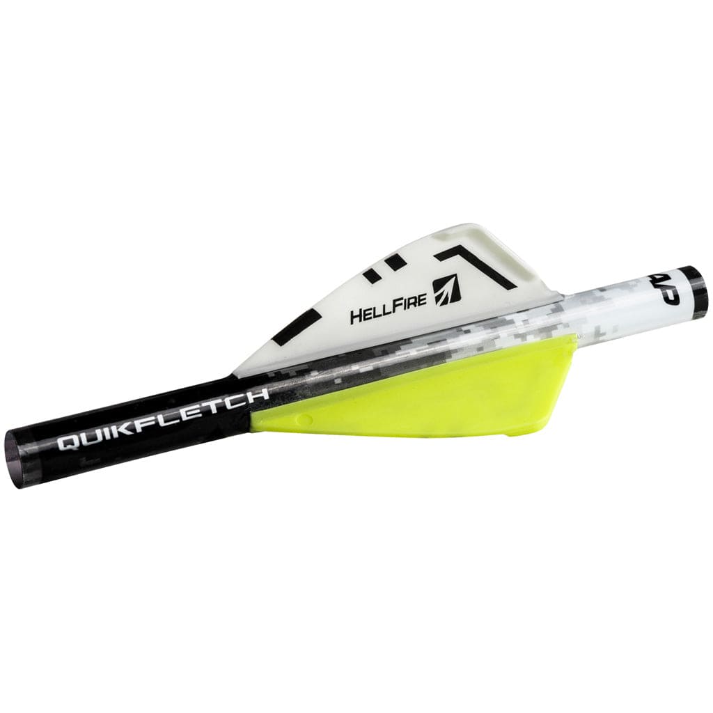New Archery Products Nap Quikfletch Hellfire White/yellow/yellow 2 In. 6 Pk Fletching Tools and Materials