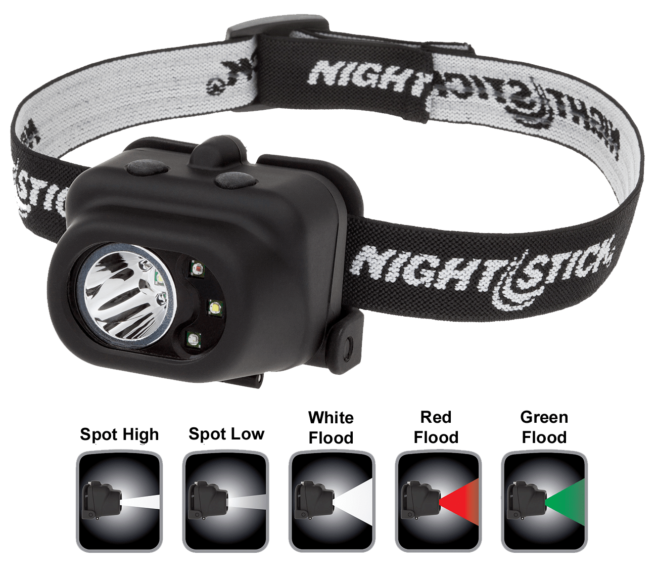 Nightstick Nightstick Multi-function Headlamp Black 210 Lumen Red/green/white Light General Hunting Accessories