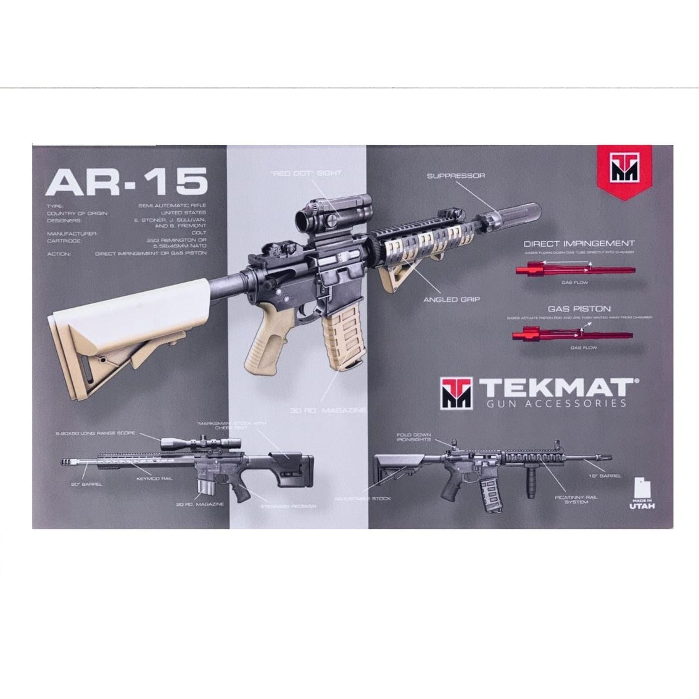 TekMat TekMat AR15 Weapons Platform Design Door Mat Gifts And Novelty