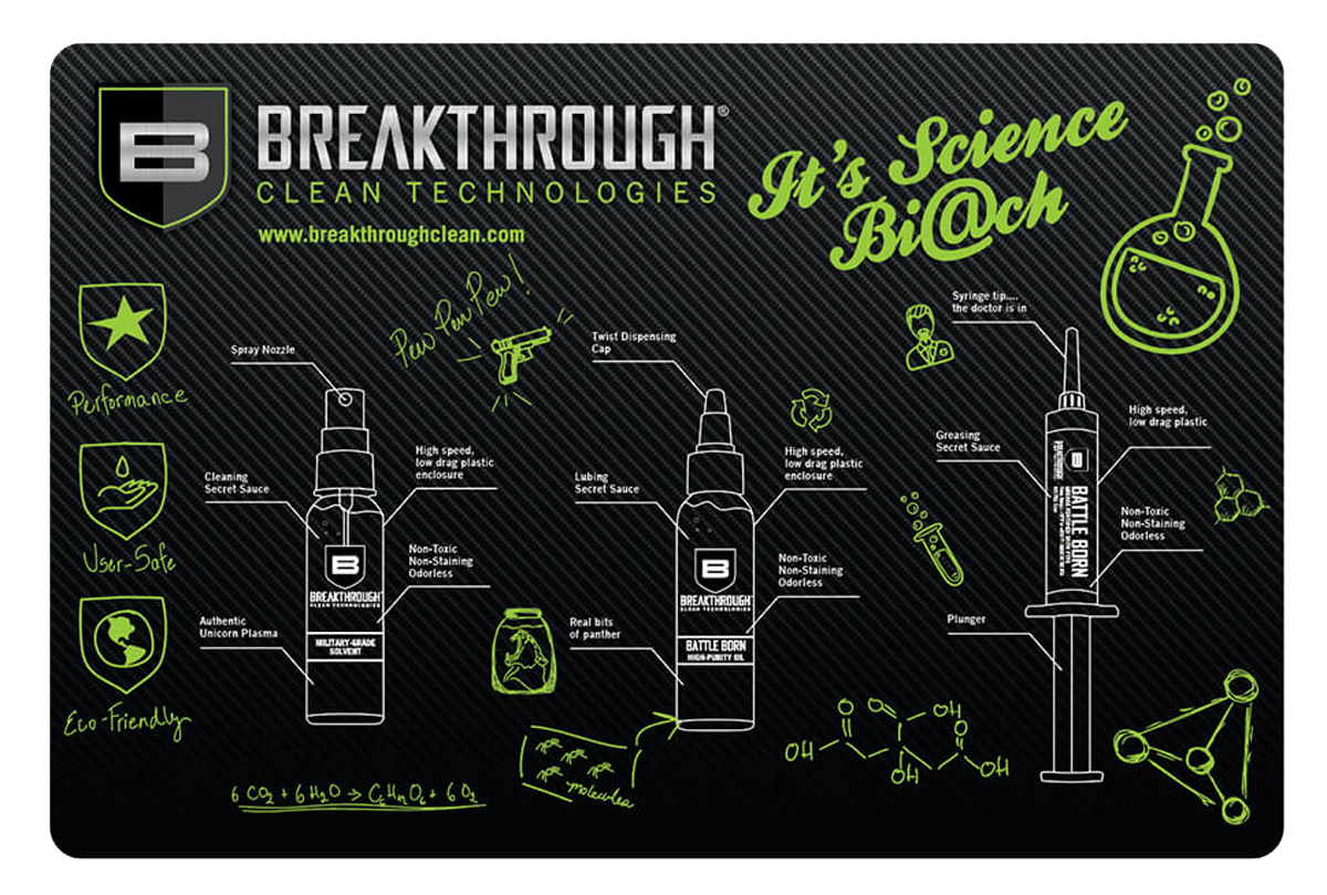 Breakthrough Clean Breakthrough Clean Cleaning Mat, Brkthru Bt-rgm-p      Pistol Gun Mat Gun Care