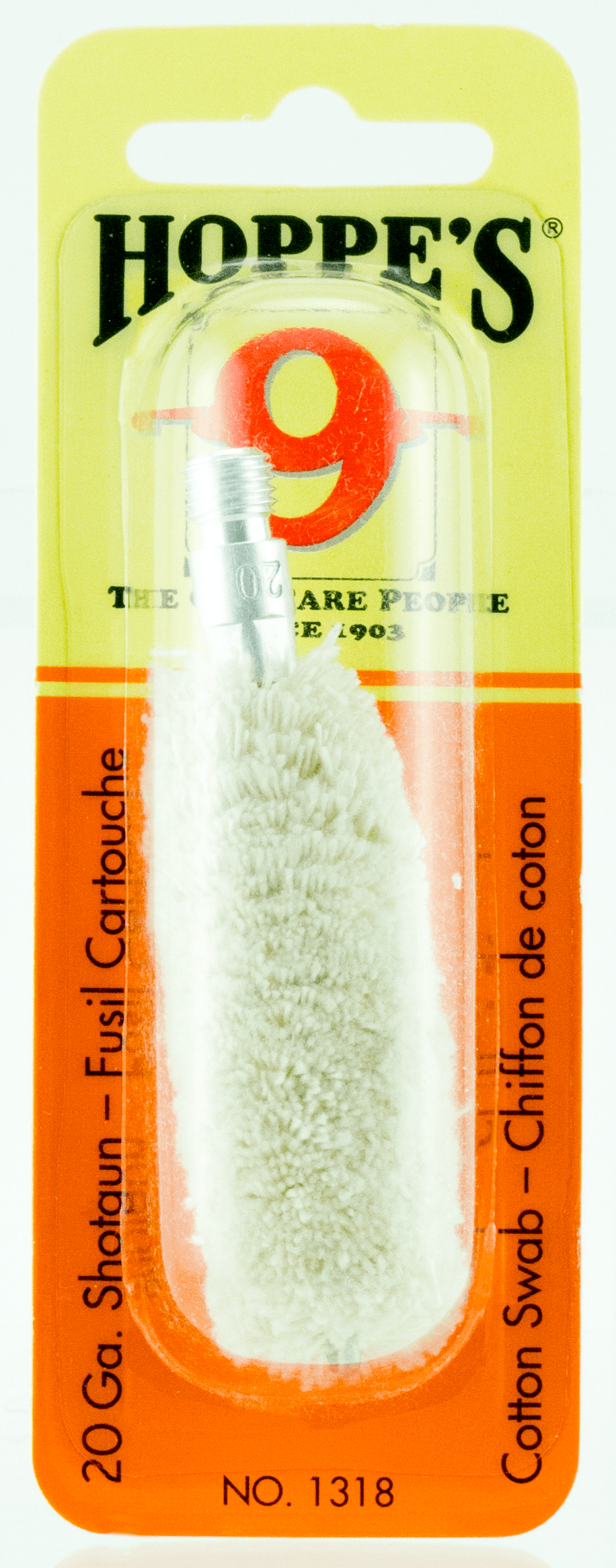 Hoppes Hoppes Cleaning Swabs, Hop 1318    Cleaning Swab 20ga      10pk Gun Care