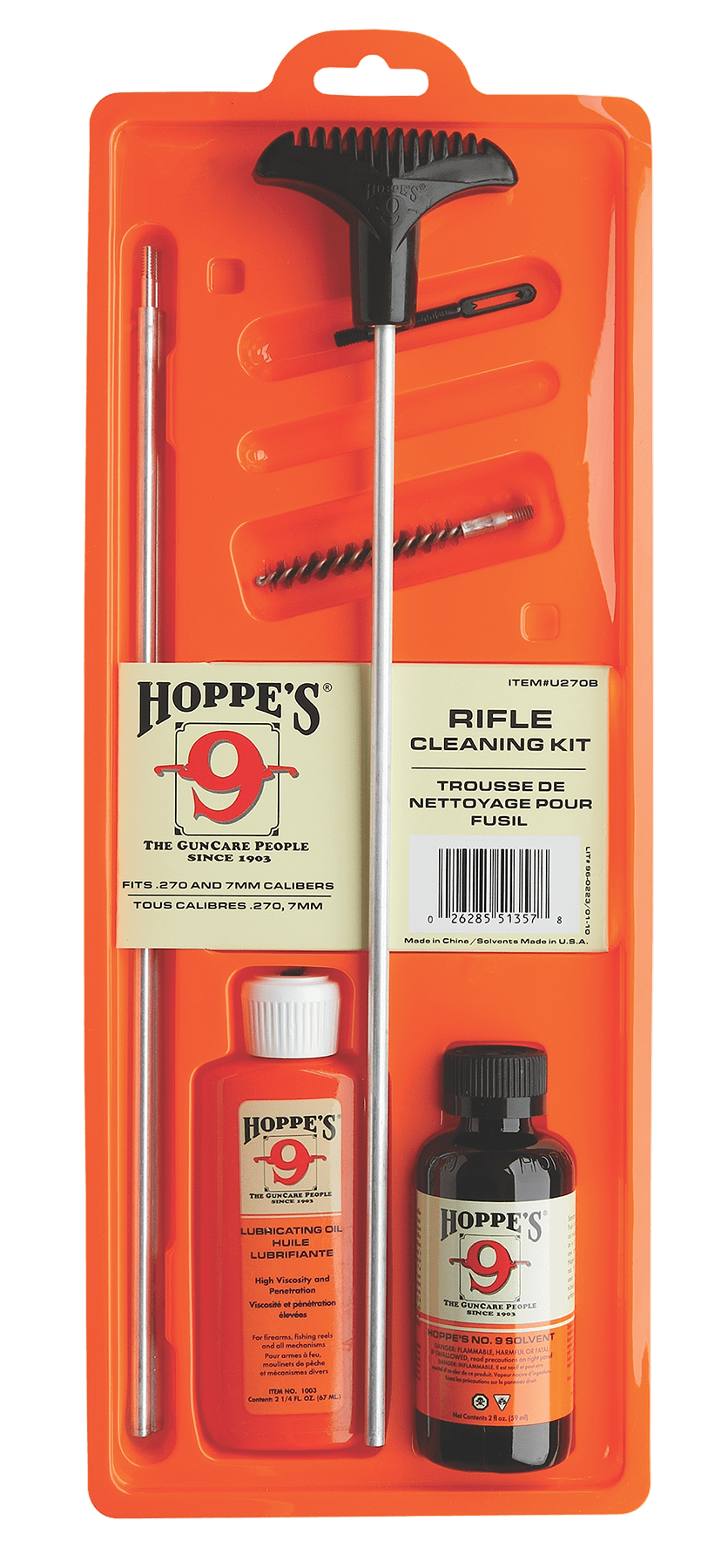 Hoppes Hoppes Rifle, Hop U270b   Cleaning Kit 270/7mm   Clam Gun Care