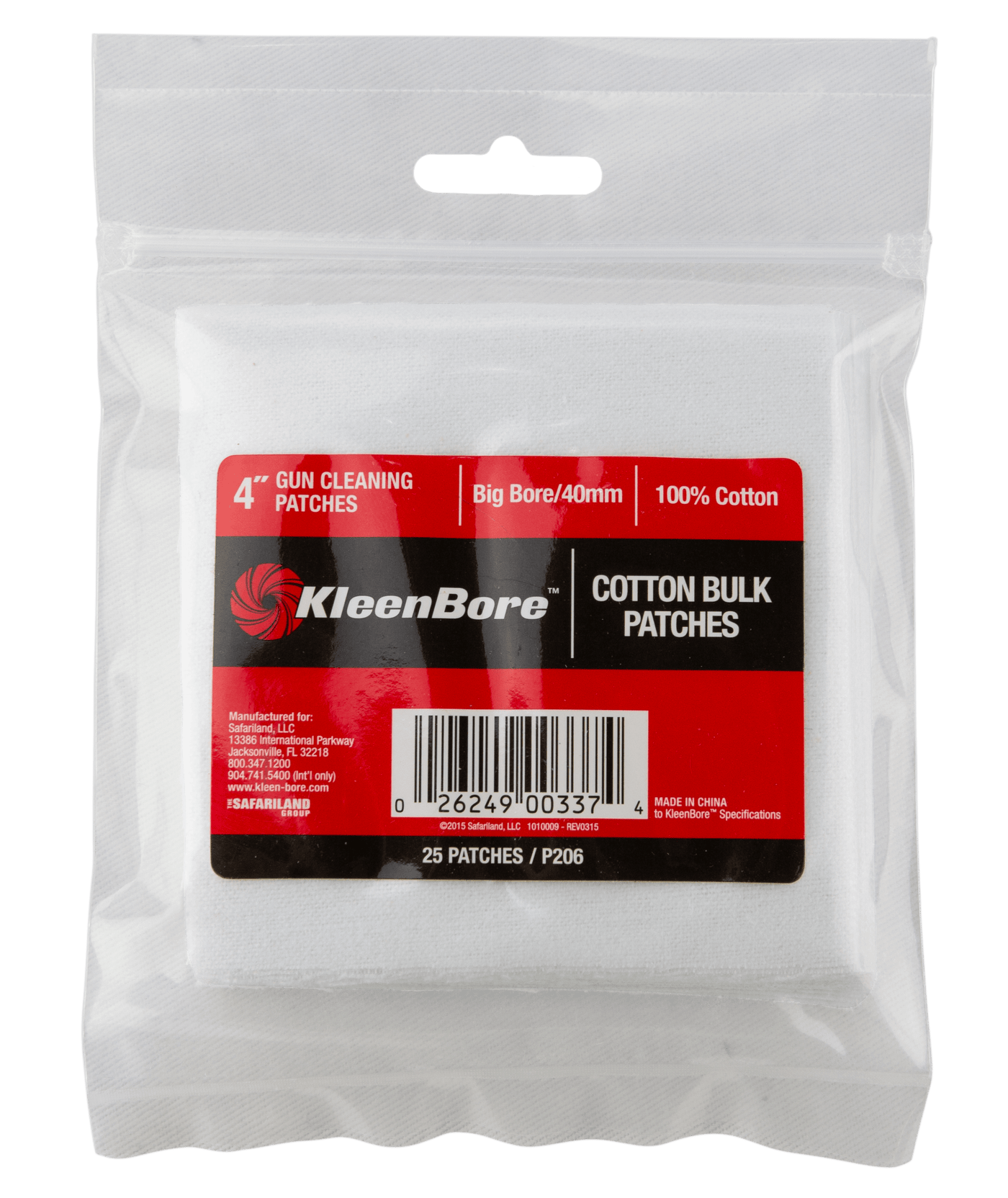 Kleen-Bore Kleen-bore Super Shooter, Kln P206 4      4" Big Bore Shotgun 25 Pk Gun Care