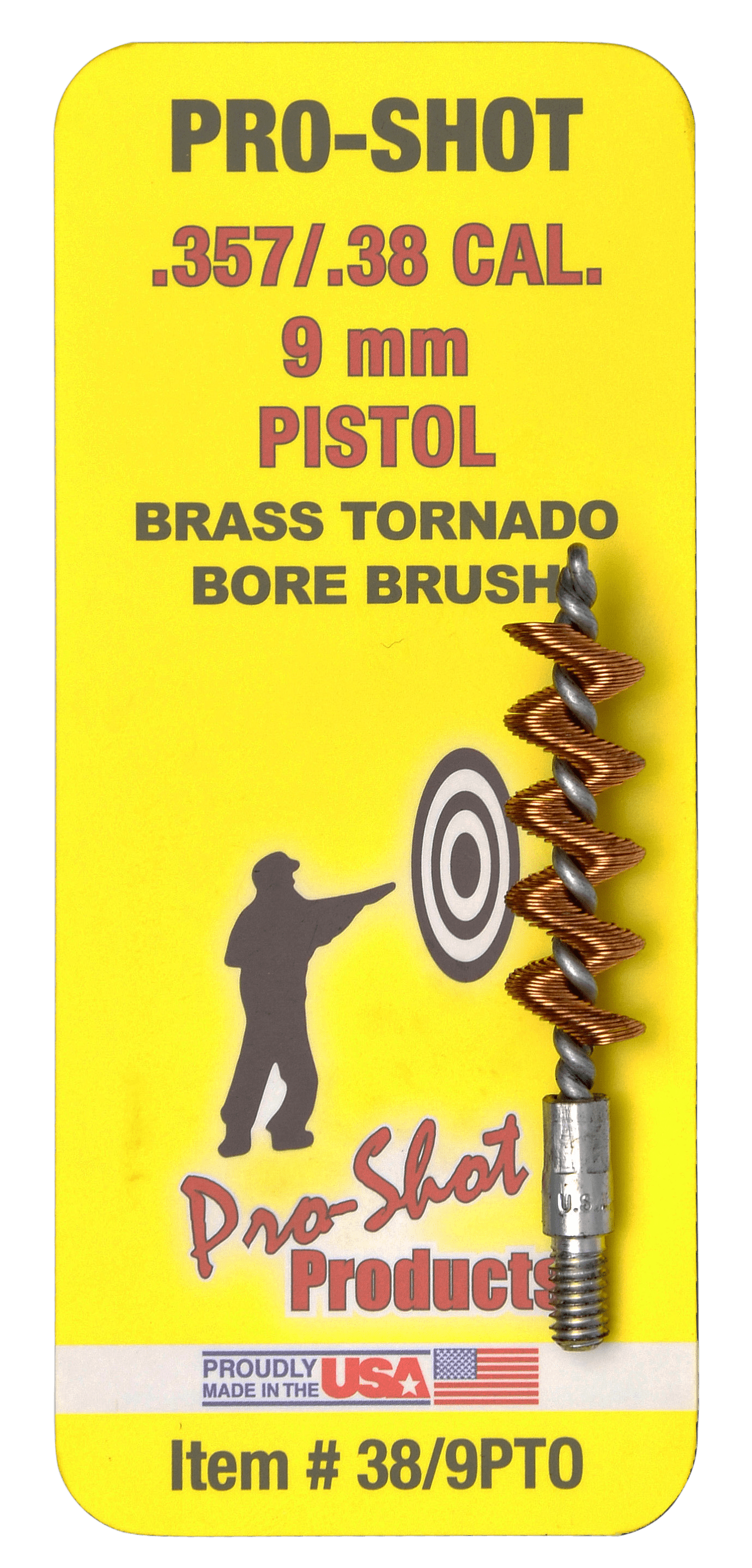 Pro-Shot Pro-shot Tornado, Proshot 38/9pto   38/9mm Pstl Tornado Bore Brush Gun Care