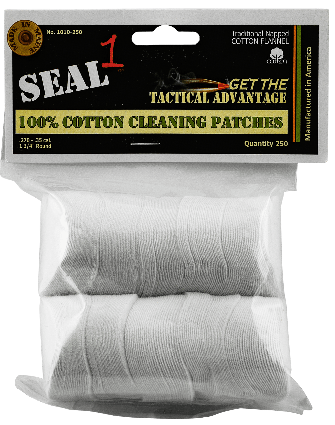 Seal 1 Seal 1 Cleaning Patches, Seal1 1010-250 .270-35  Cleaning Patch       250ct Gun Care