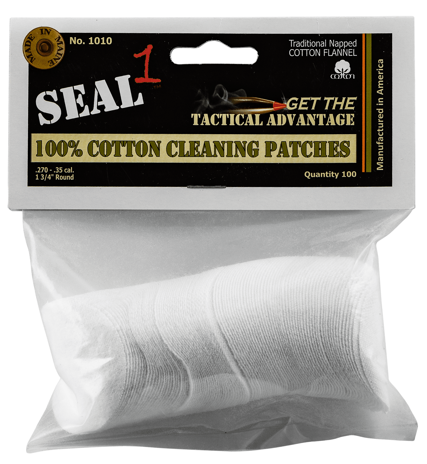 Seal 1 Seal 1 Cleaning Patches, Seal1 1010     .270-.35 Cleaning Patch       100ct Gun Care