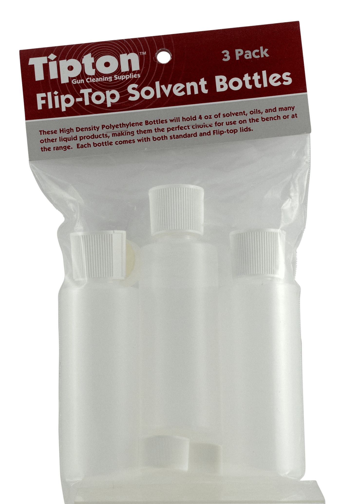 Tipton Tipton Flip Top, Tipton 197624  Fliptop Solvent Bottles 3pk Gun Care