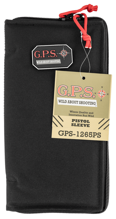 Gps Gps Pistol Sleeve Black Large W/ Locking Zippers Gun Storage