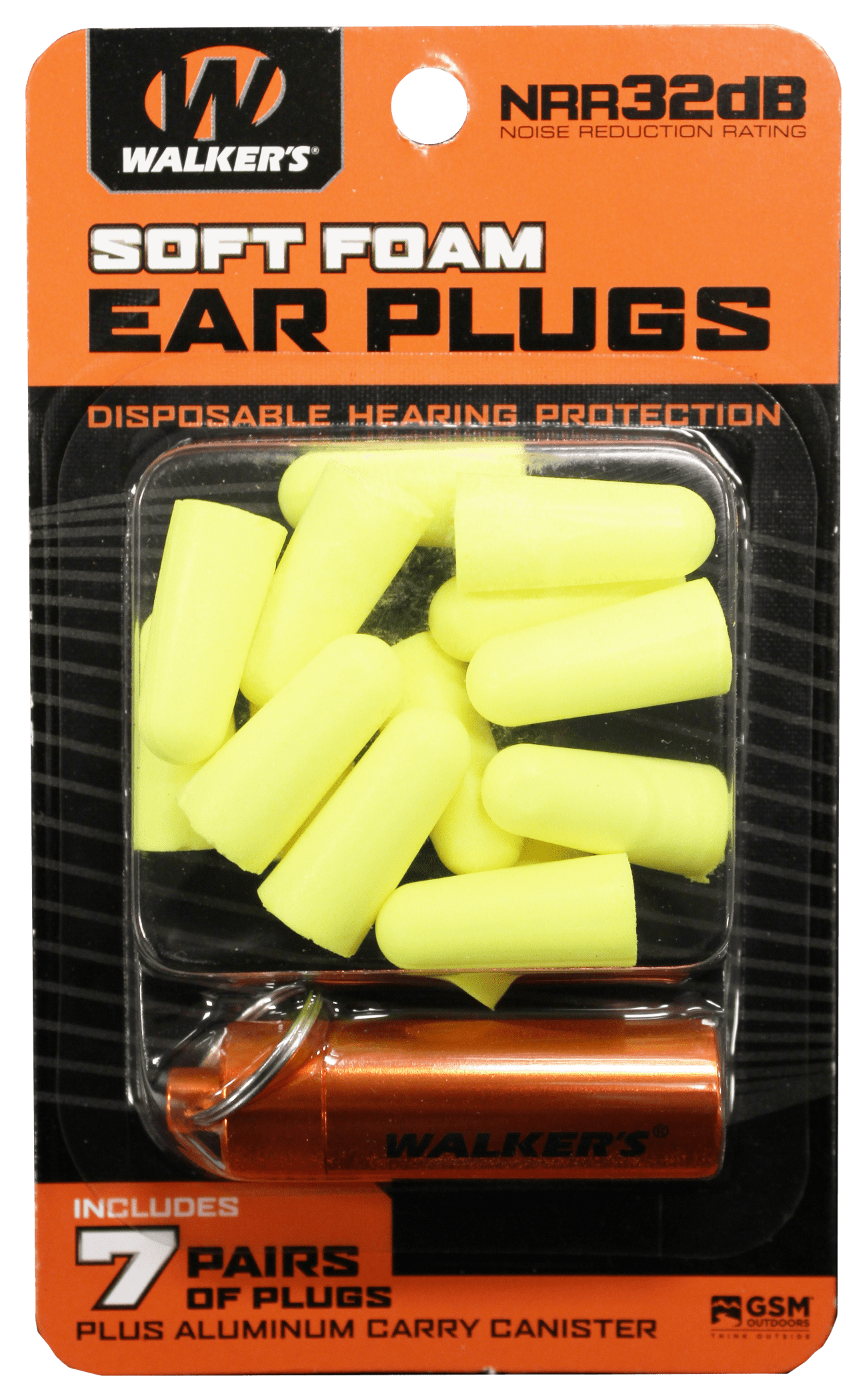 Walkers Walkers Ear Plugs Soft Foam - 32db 7-pair Blue W/carry Case Hearing And Eye Protection