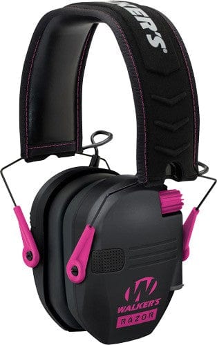 Walkers Walkers Muff Electronic Razor - Slim Tactical 23db Black/pink Hearing And Eye Protection