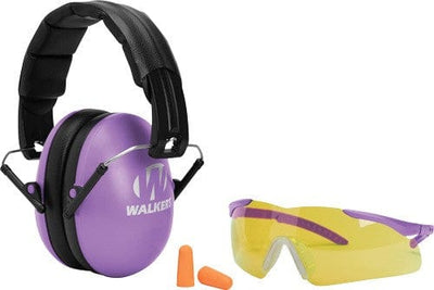 Walkers Walkers Muff Shooting Passive - Youth Glasses/plugs 27db Purp Hearing And Eye Protection