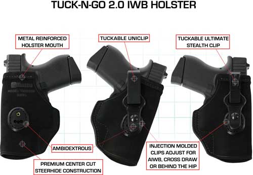 Galco Galco Tuck-n-go Itp Holster - Ambi Lther M&p Shld 9ez Black Holsters And Related Items