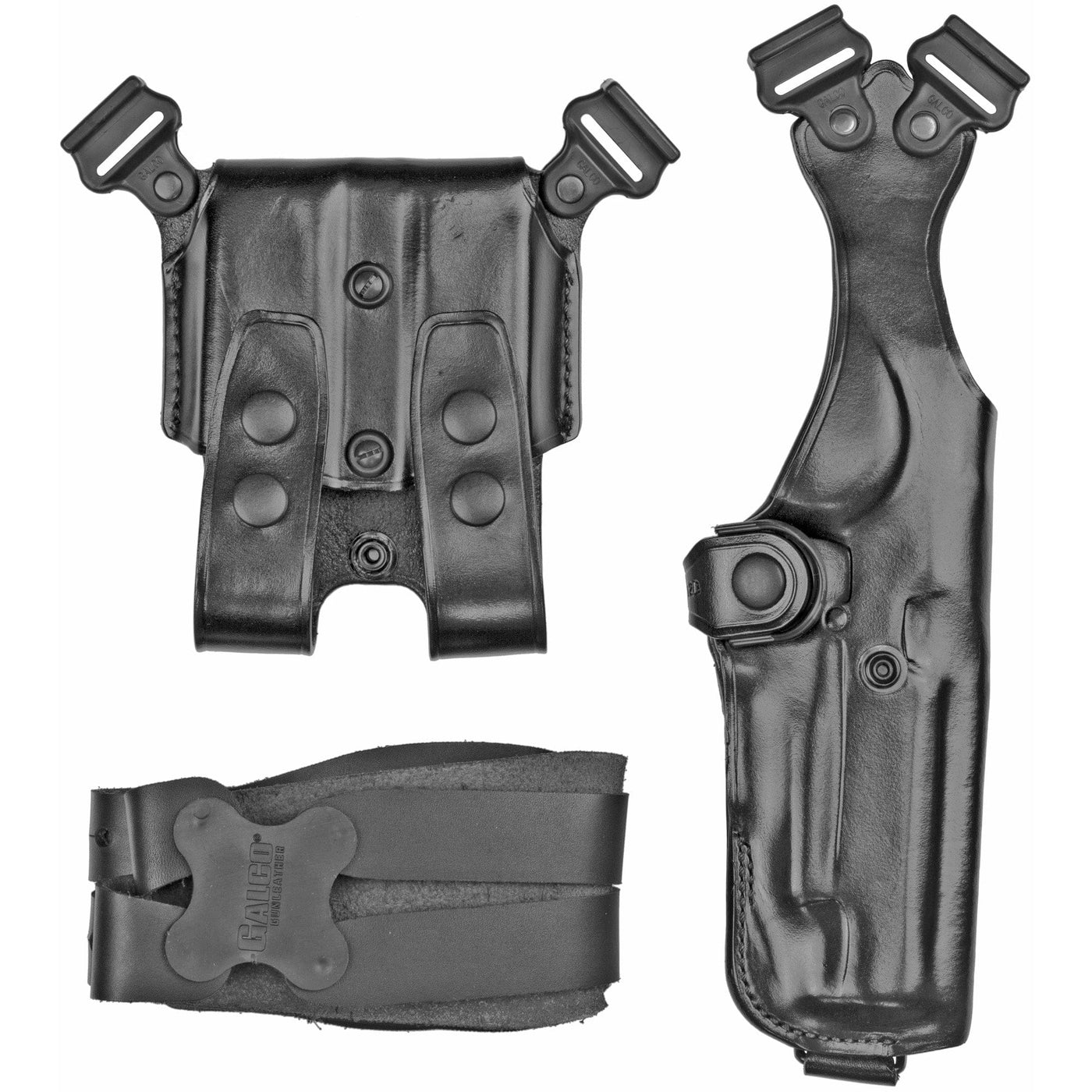 Galco Galco Vertical Shoulder System - 4.0 Ambi Leather 1911 5" Black Black Holsters And Related Items