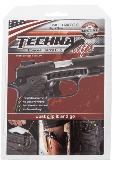 Techna Clips Techna Clip Handgun Retention - Clip Kimber Micro 9mm Right Holsters And Related Items