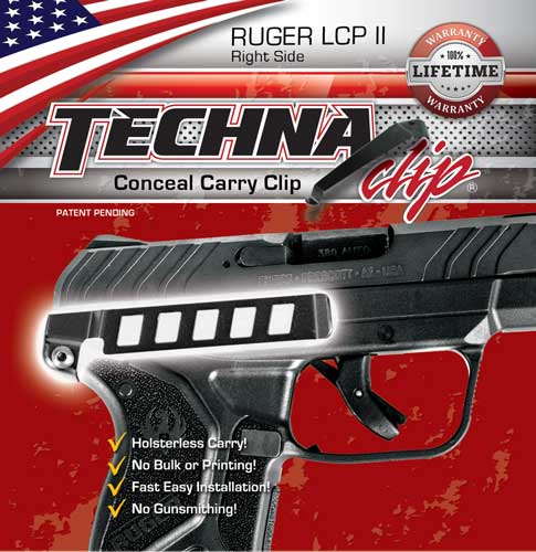 Techna Clips Techna Clip Handgun Retention - Clip Ruger Lcp Ii Right Side Holsters And Related Items