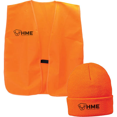 Hme Hme Orange Vest & Beanie Combo One Size Hunting Clothing