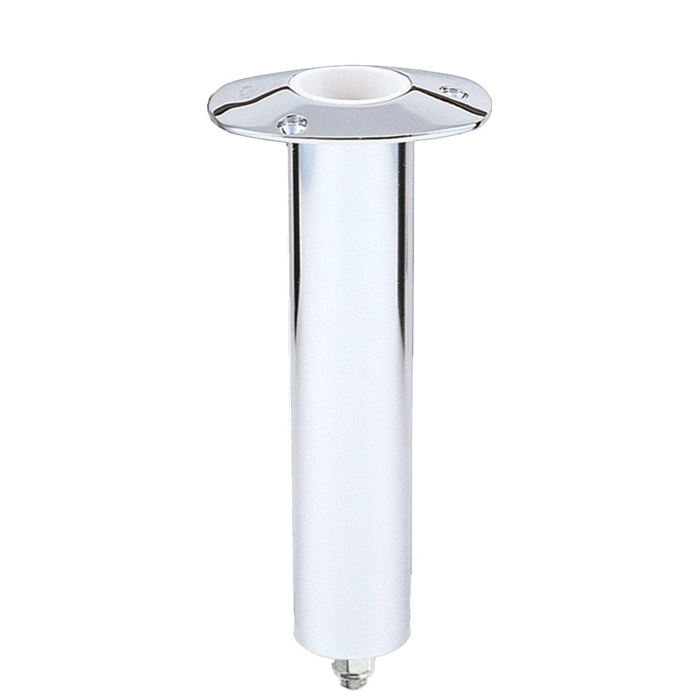 Lee's Tackle Lee's 0° Stainless Steel Swivel Base Flush Mount Rod Holder - Extra Long Tube 2.25" OD X 14.5" Tube Hunting & Fishing