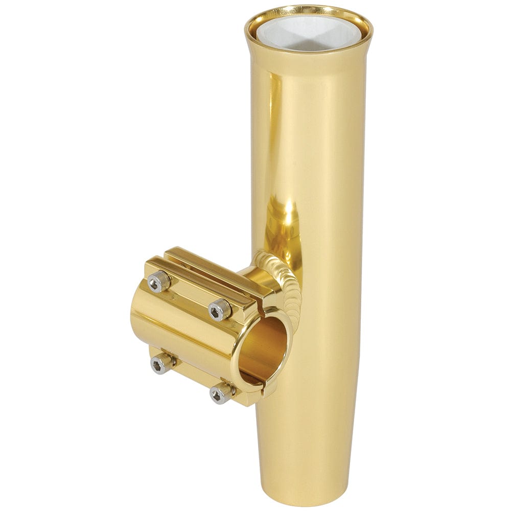 Lee's Tackle Lee's Clamp-On Rod Holder - Gold Aluminum - Horizontal Mount - Fits 1.050" O.D. Pipe Hunting & Fishing