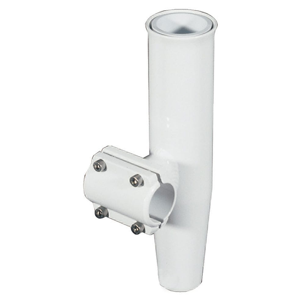 Lee's Tackle Lee's Clamp-On Rod Holder - White Aluminum - Horizontal Mount - Fits 1.050" O.D. Pipe Hunting & Fishing