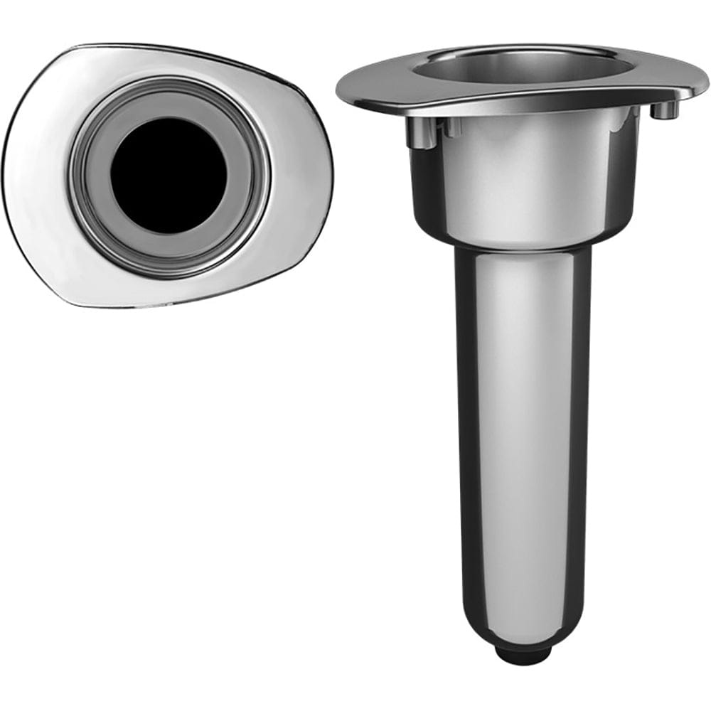 Mate Series Mate Series Elite Screwless Stainless Steel 0° Rod & Cup Holder - Drain - Oval Top Hunting & Fishing